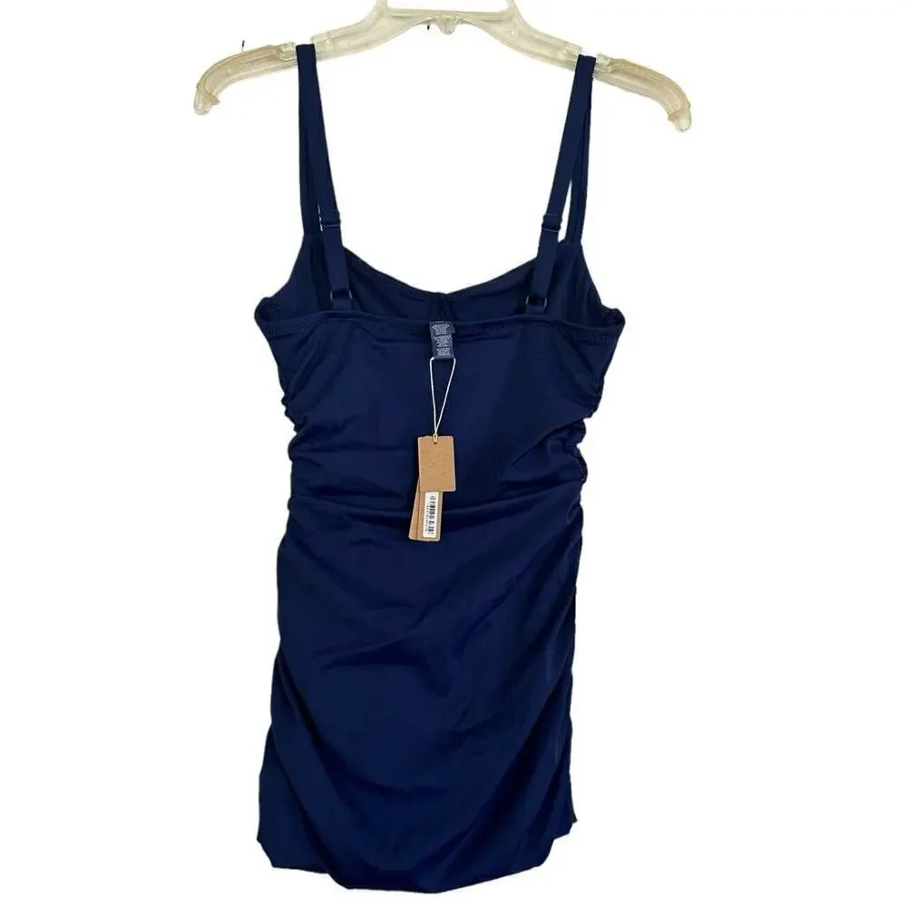 Skims Shaping Sculpting Swim Ruched One-Piece in Midnight Women’s XS